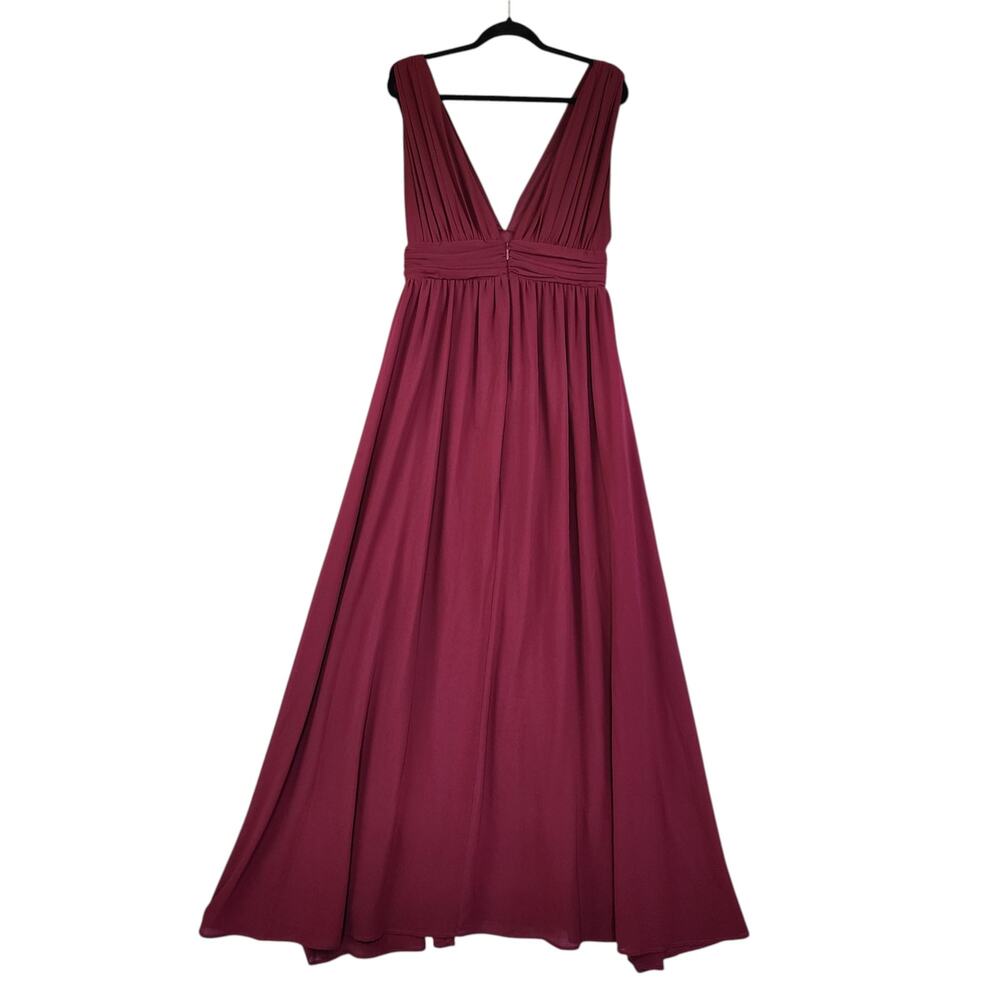 Lulus Womens Heavenly Hues Maxi Dress Size Large Red Bridesmaid Chiffon Goddess - Picture 5 of 11